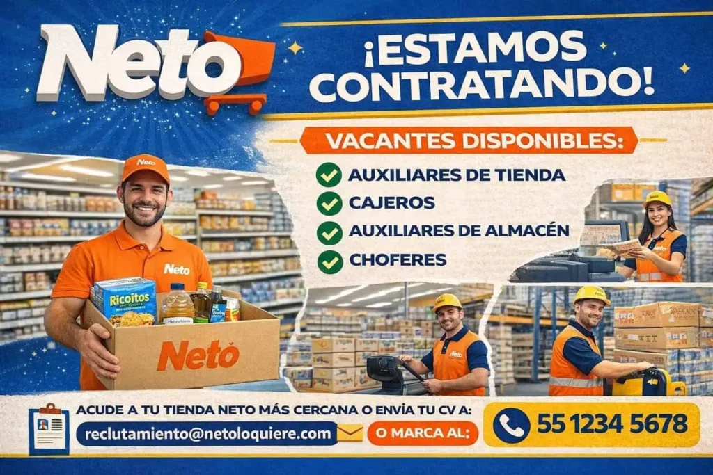 Trabaja en Tiendas Neto México 2026